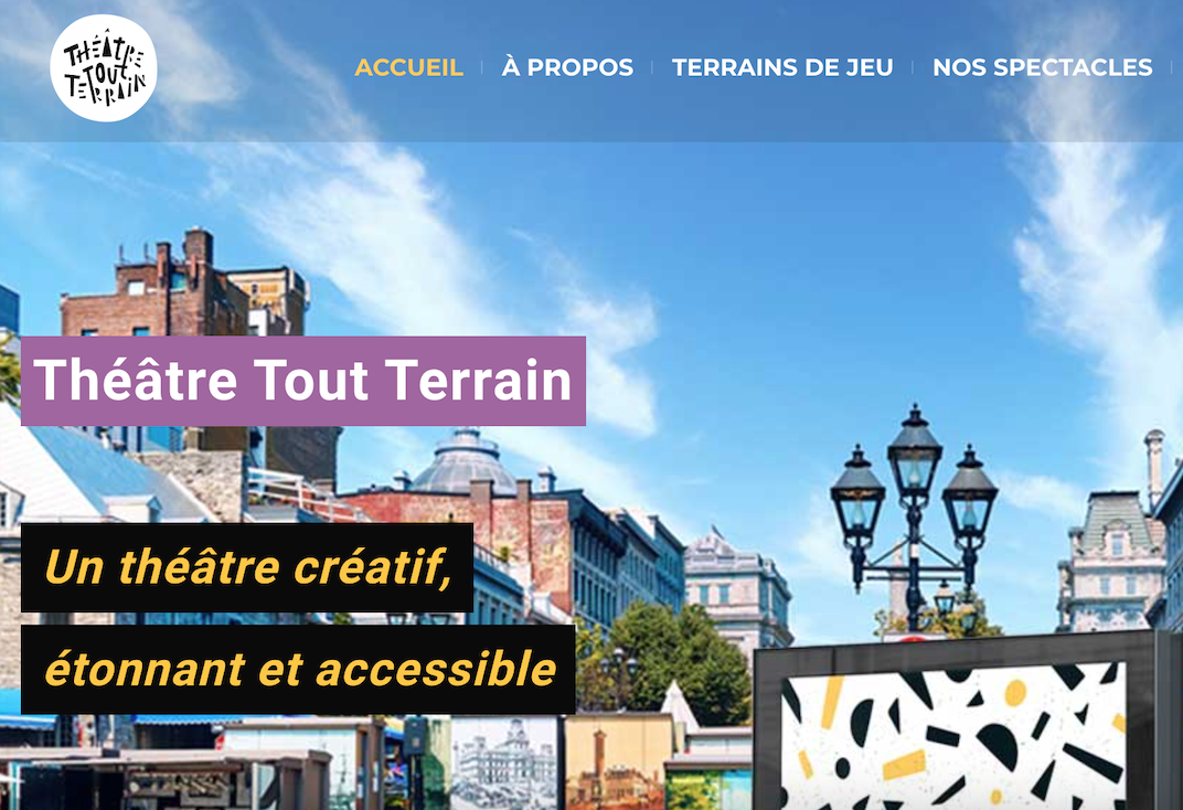 Le Théâtre Tout Terrain lance son nouveau site internet